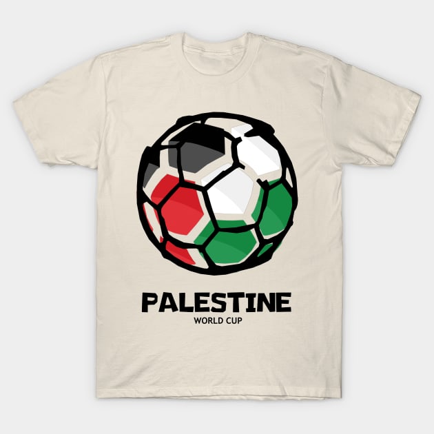 Palestine Football Country Flag T-Shirt by KewaleeTee